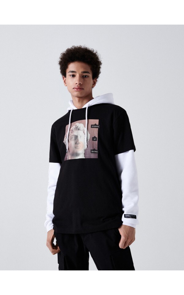 Футболка с принтом, CROPP, 2461D-99X