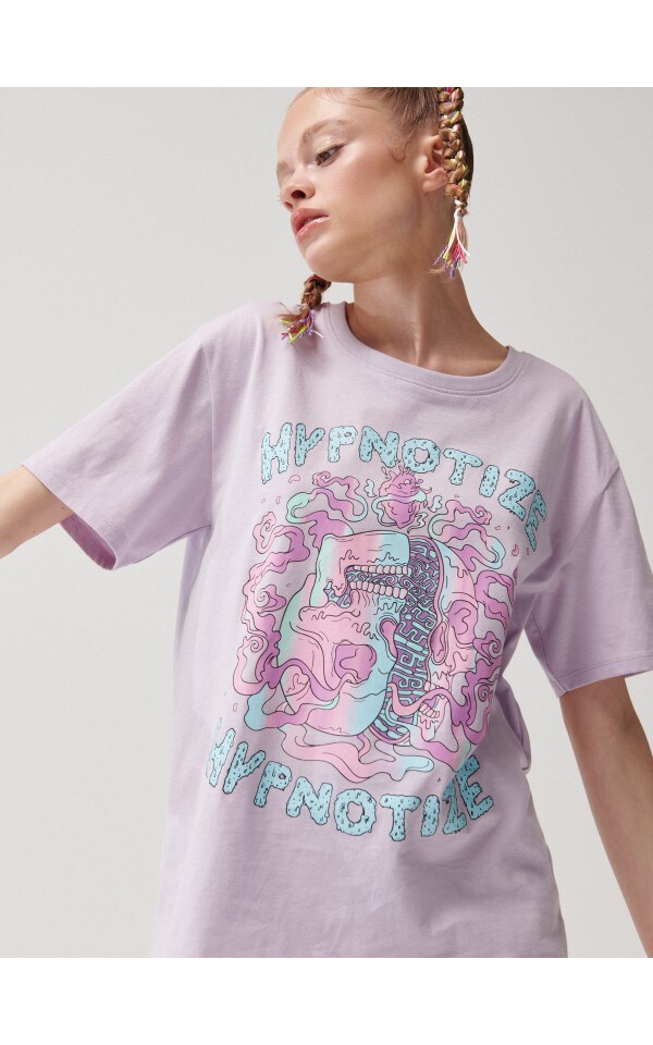 LADIES` T-SHIRT, CROPP, 7786G-04X