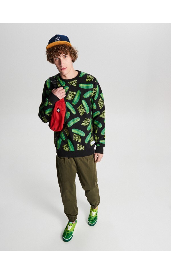 Cropp rick and morty hoodie clearance