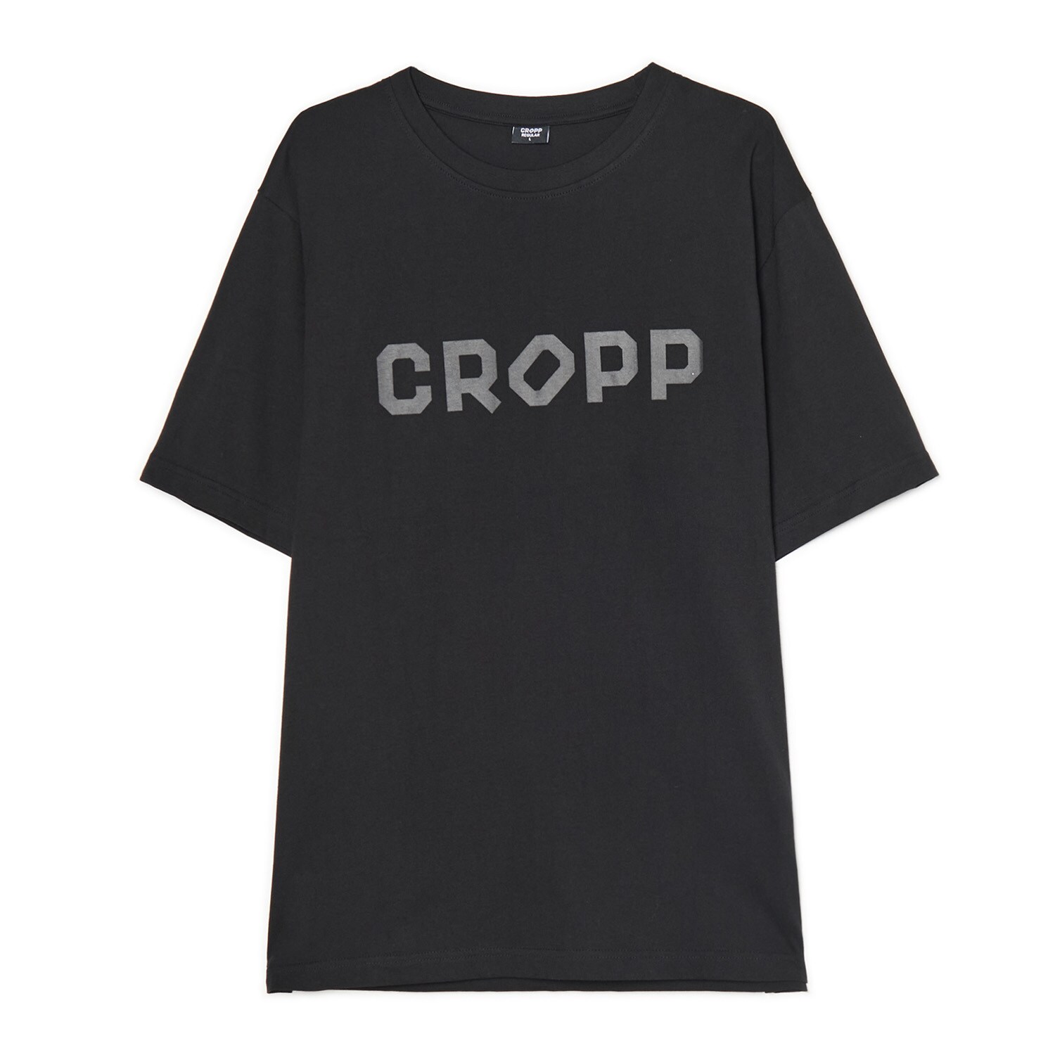 Cropp - Czarna koszulka z napisem Cropp - czarny