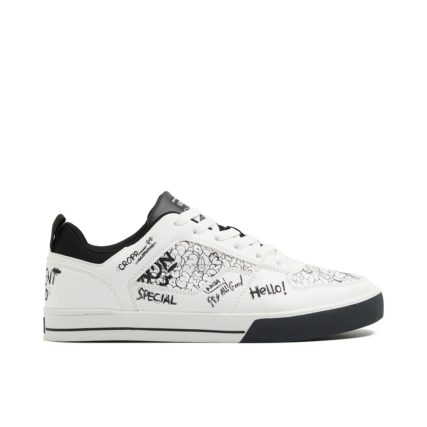 Cropp - Białe sneakersy z nadrukiem all over - biały