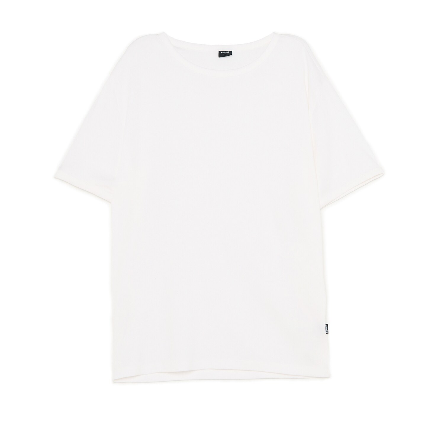 Cropp - Czarny T-shirt typu baby tee - czarny
