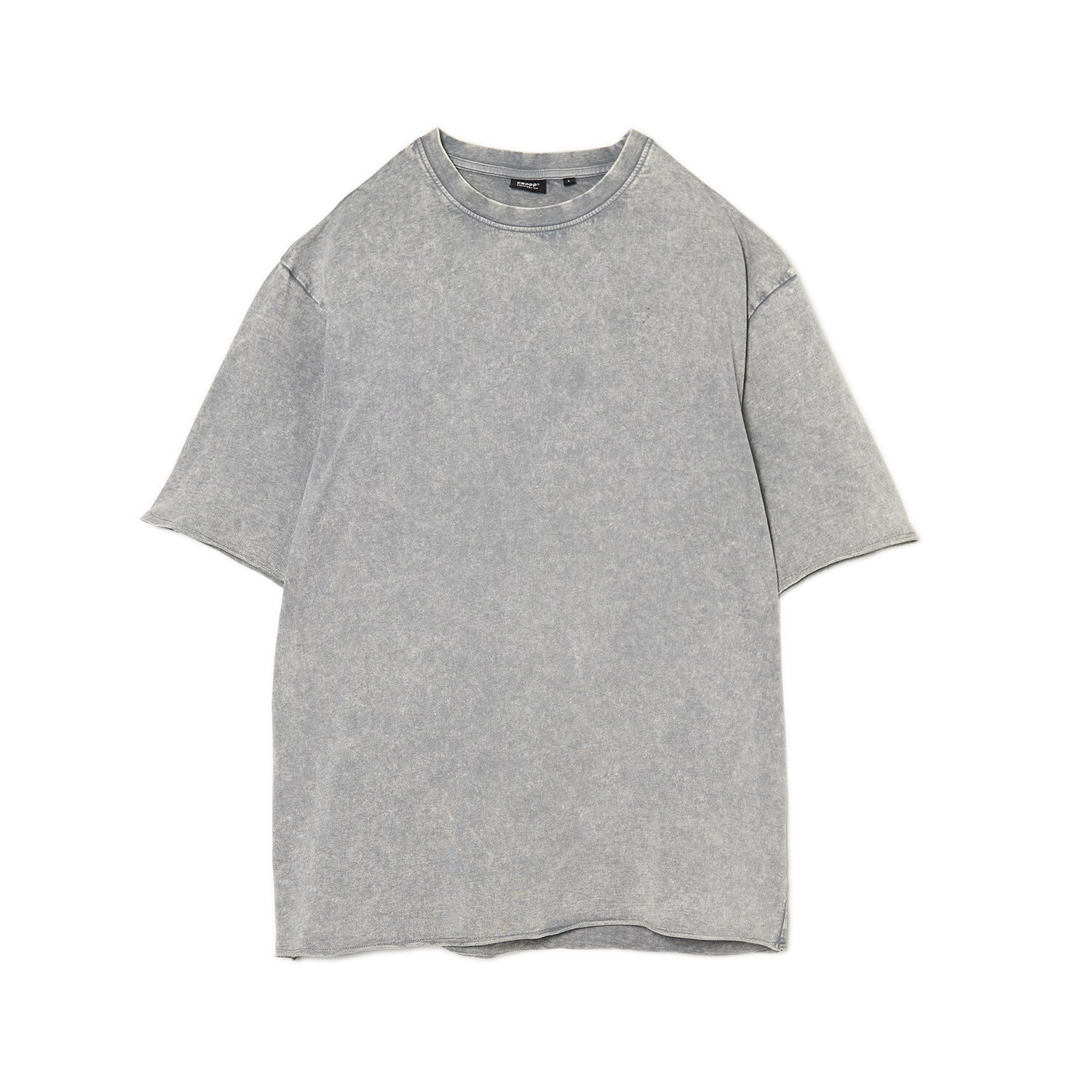 Cropp - Szara koszulka acid wash - jasny szary