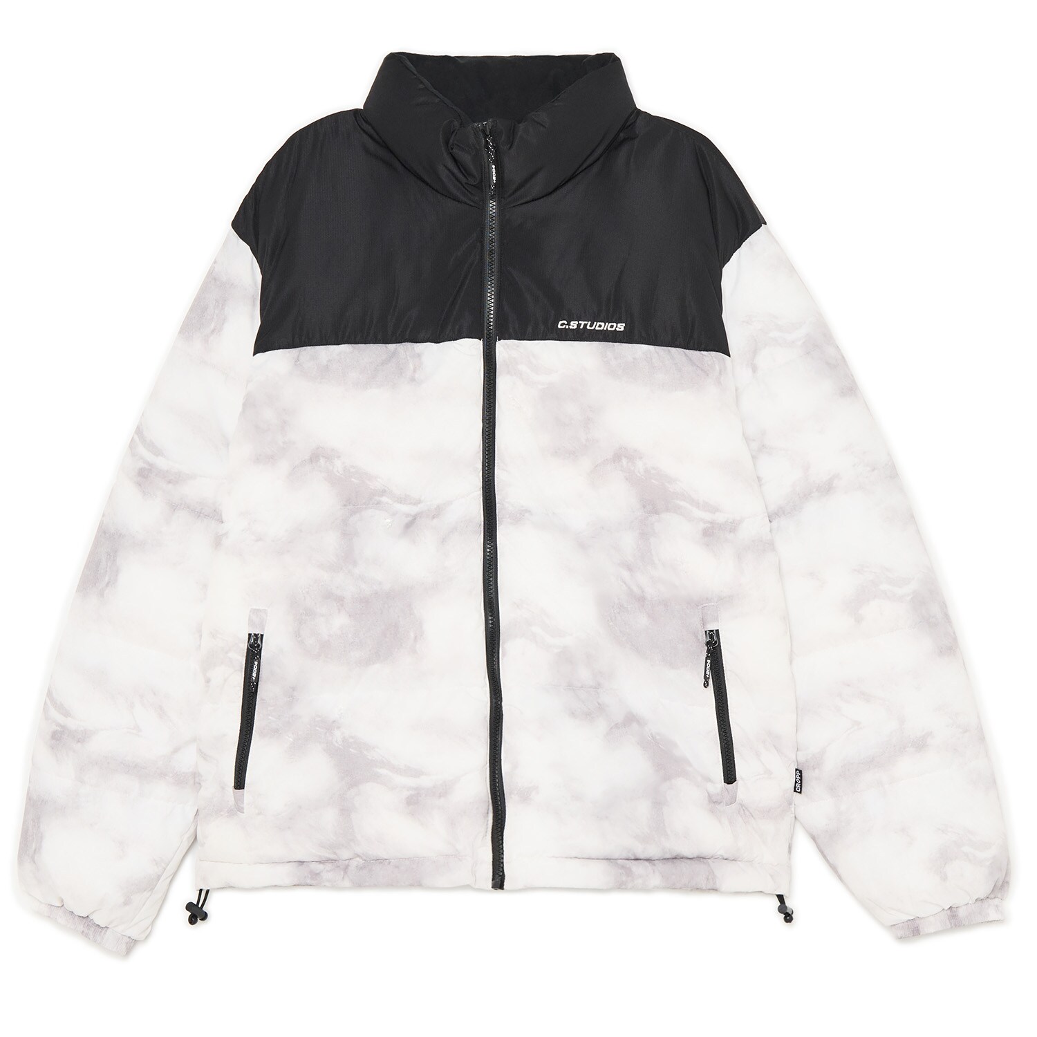 Cropp - Czarna kurtka puffer ze stójką - czarny