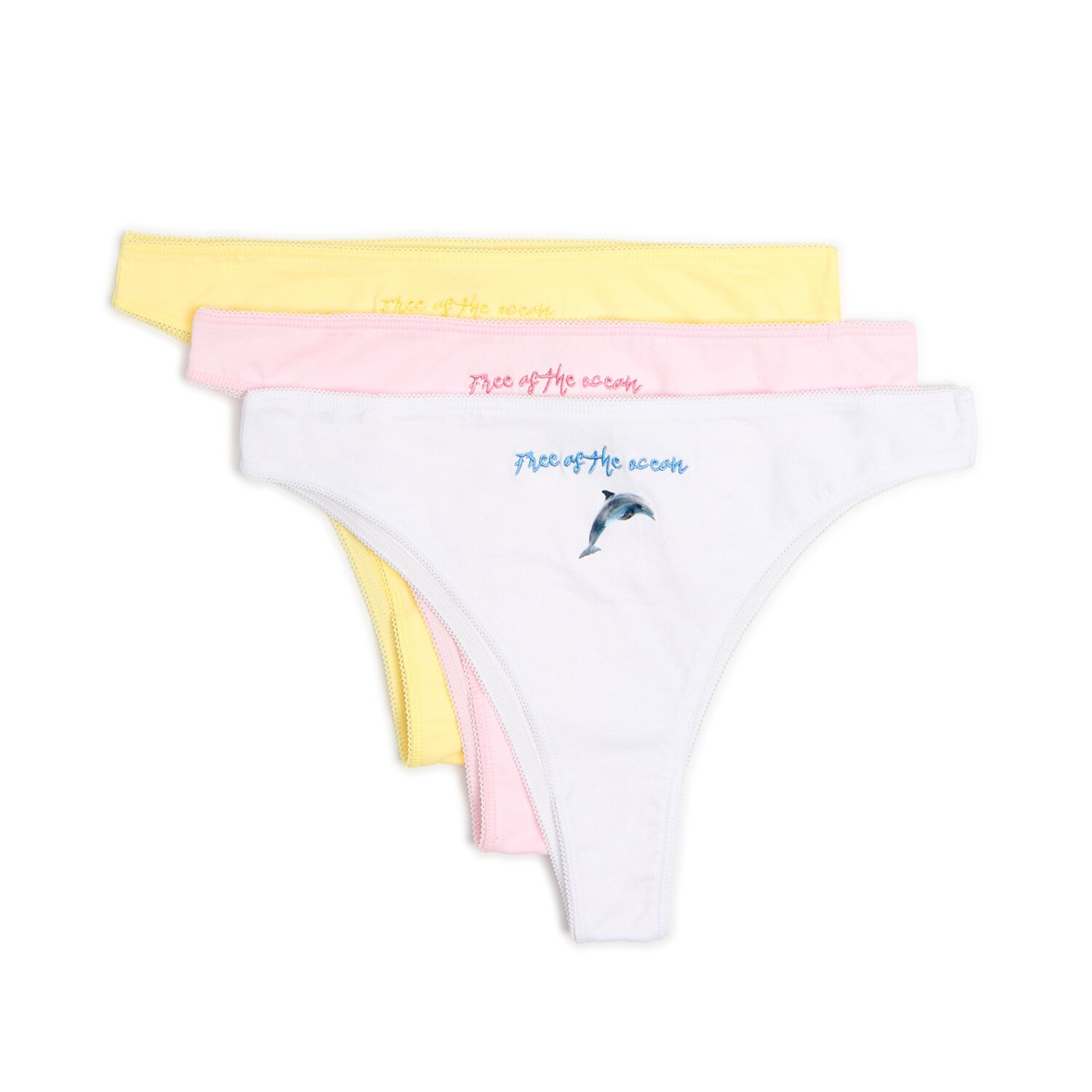Cropp - 3 pack majtek z morskim motywem - wielobarwny