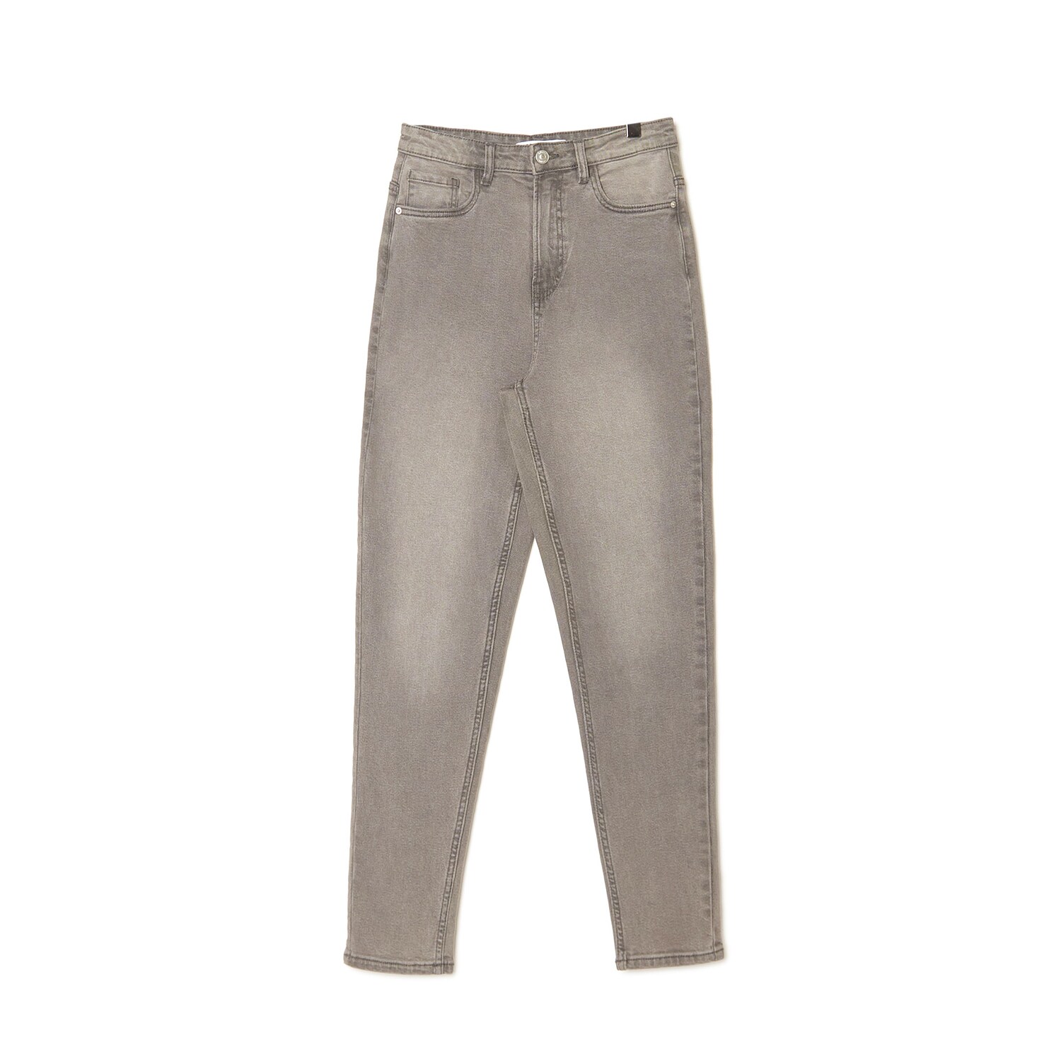 Cropp - Szare jeansy mom slim - szary