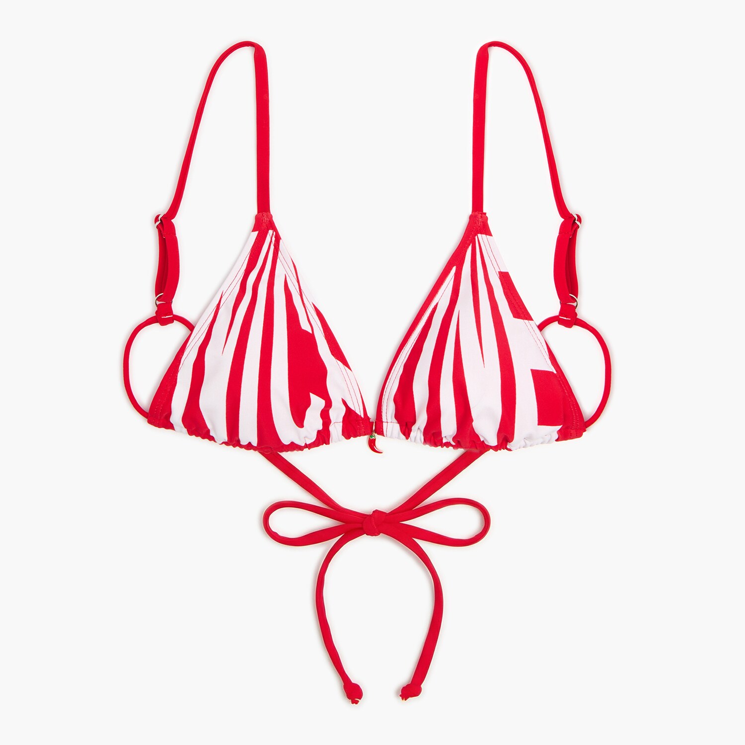 Cropp - Góra od bikini z regulacją i wiązaniem - czerwony