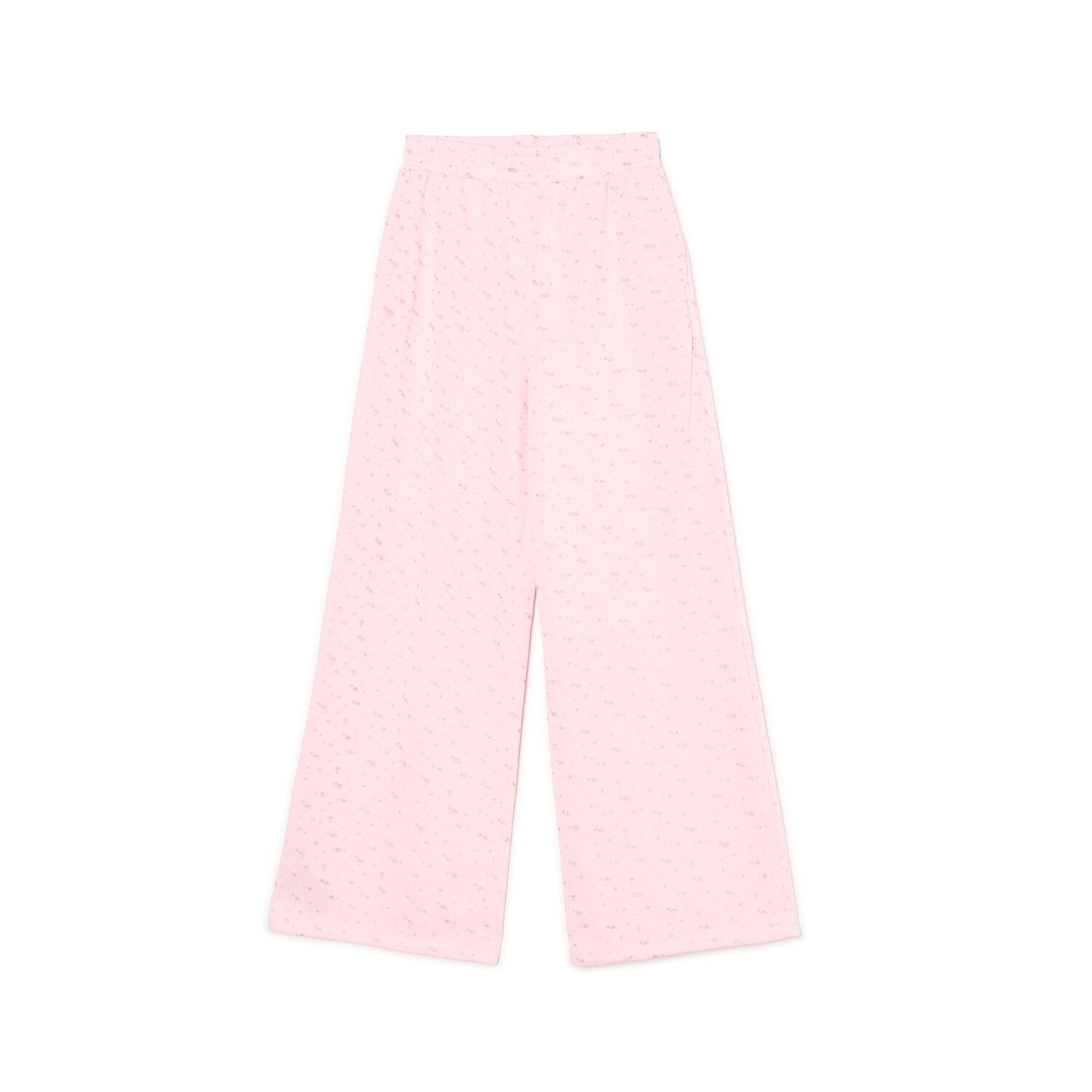 Cropp - Różowe dresy wide leg - różowy