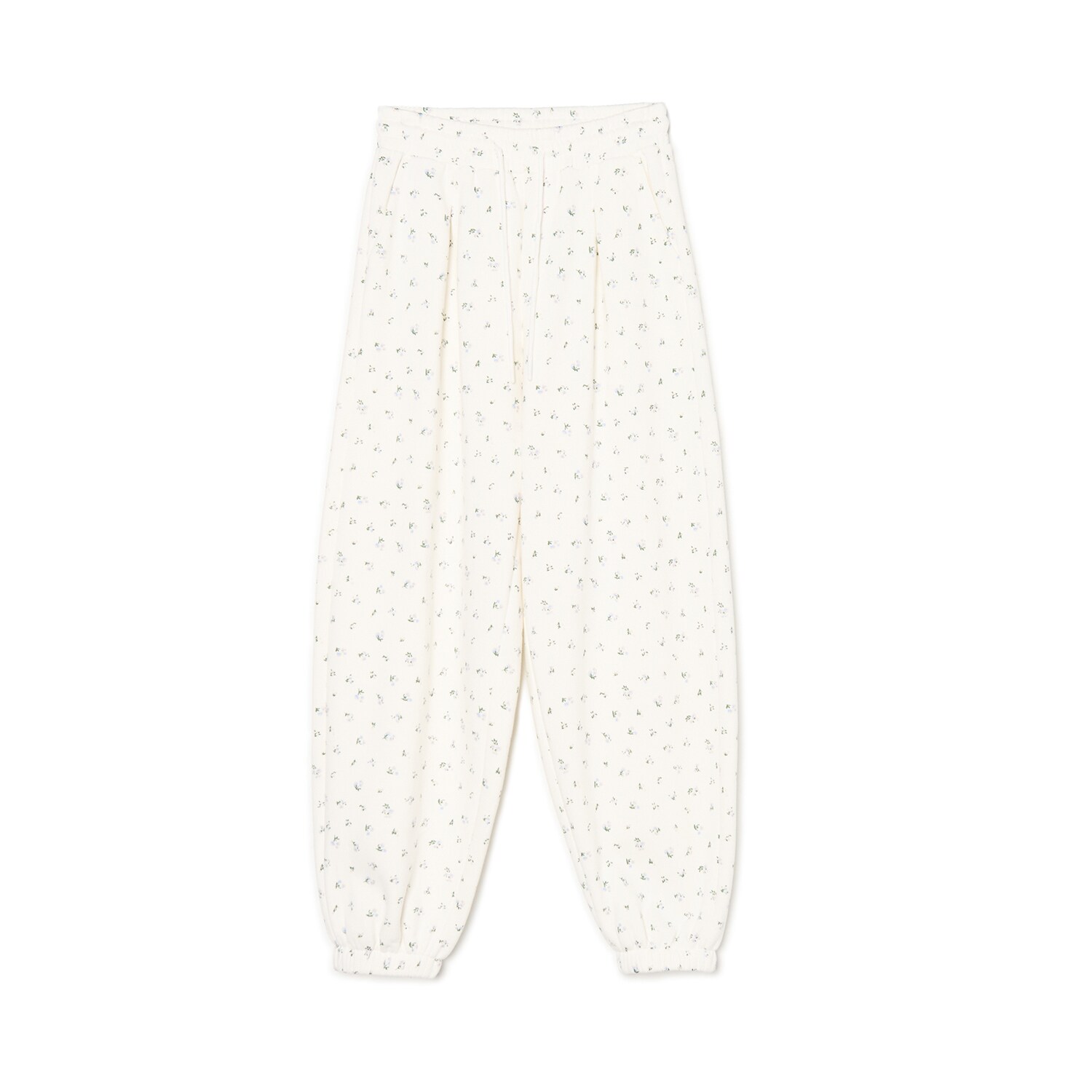 Cropp - Luźne dresowe joggery w kwiaty - wielobarwny