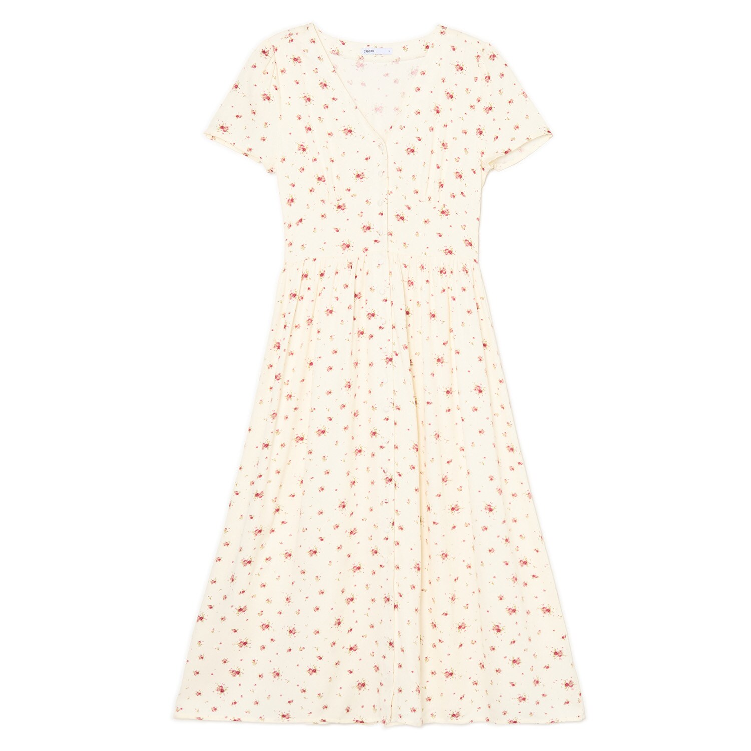 Cropp - Czarna sukienka maxi w kwiaty - czarny