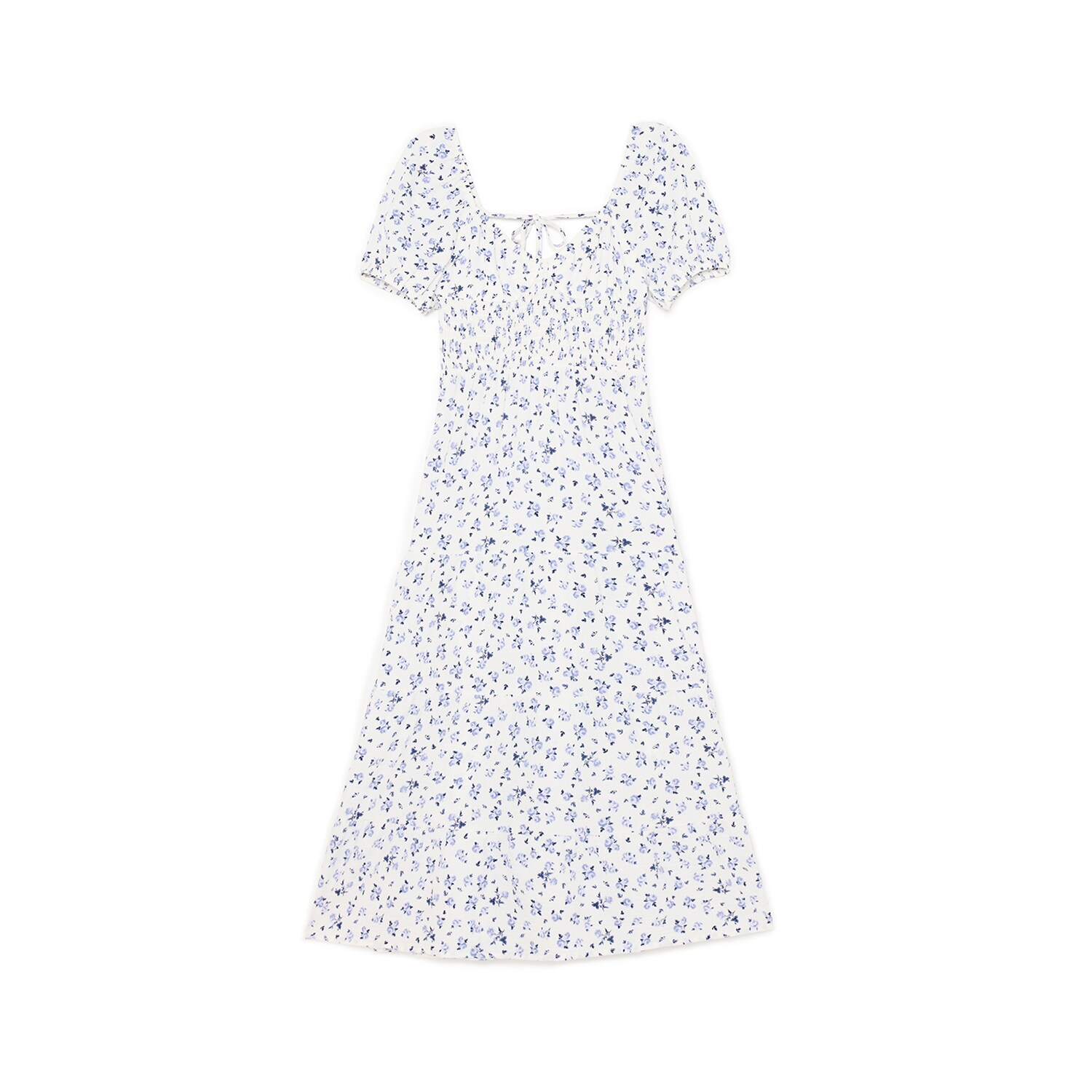 Cropp - Kremowa sukienka maxi w kwiaty - różowy