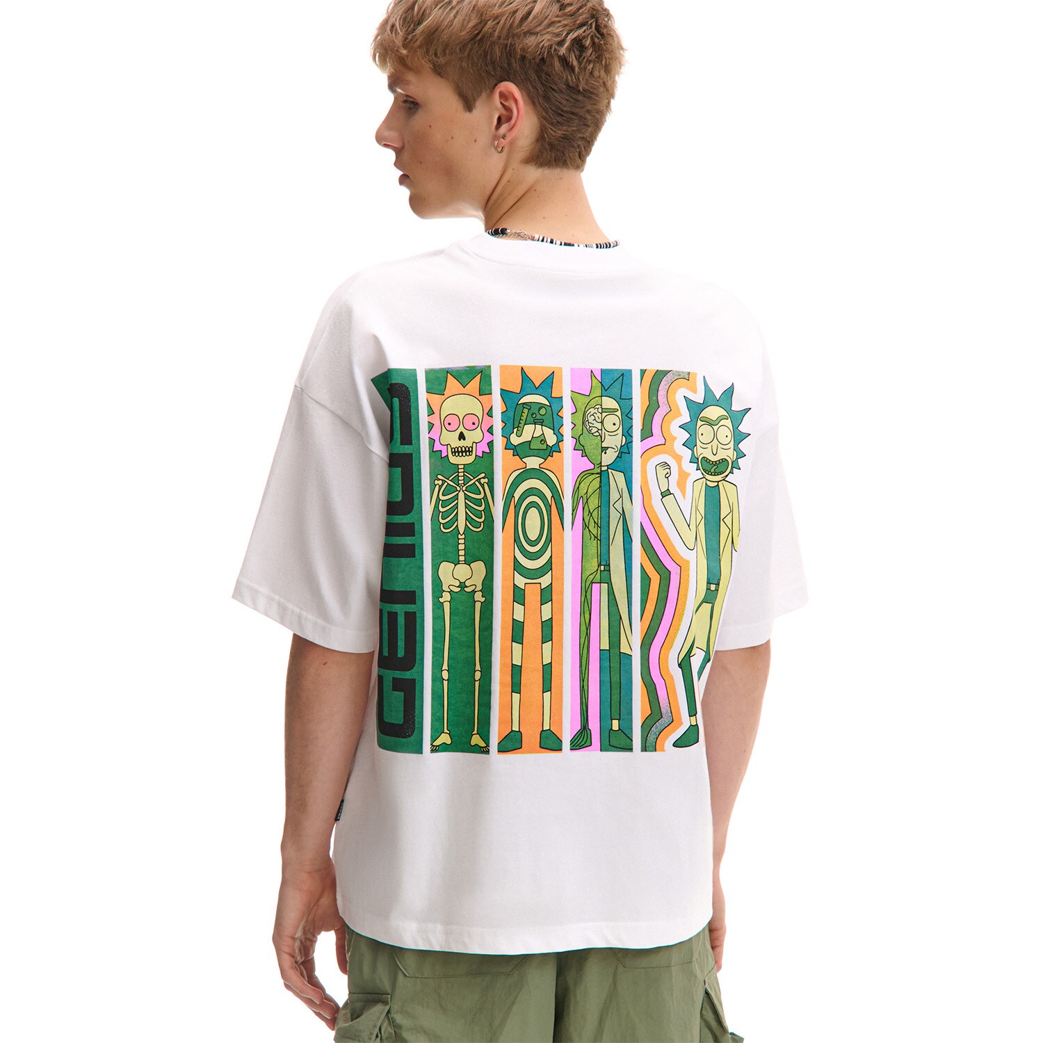 Cropp - Biały T-shirt Rick i Morty - biały