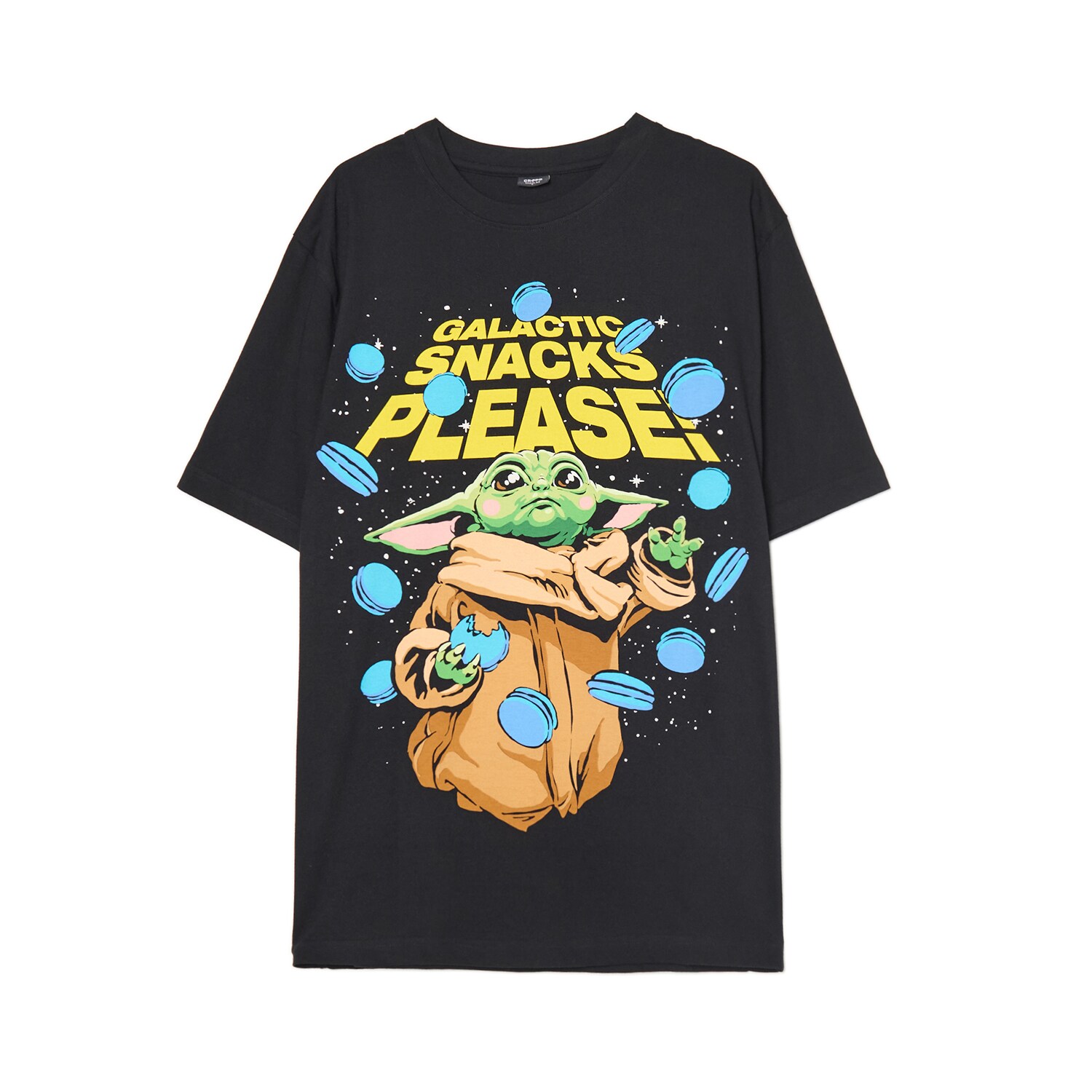 Cropp - Czarny T-shirt Baby Yoda - czarny