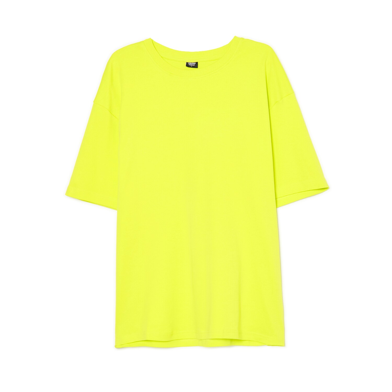 Cropp - Żółty T-shirt z nadrukiem - zielony