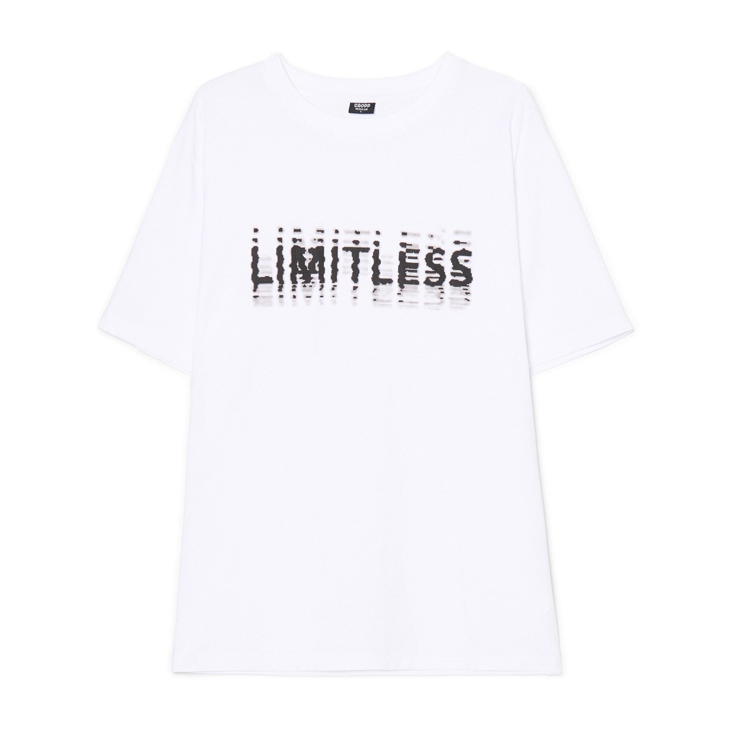 Cropp - Biała koszulka z napisem limitless - biały
