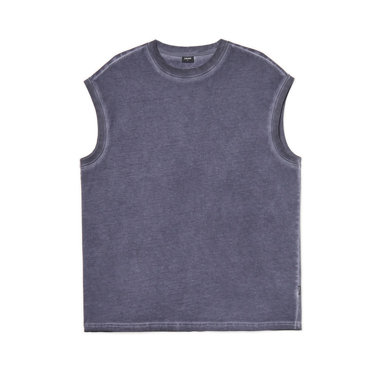 Cropp - Bawełniany tank top z efektem sprania - czarny