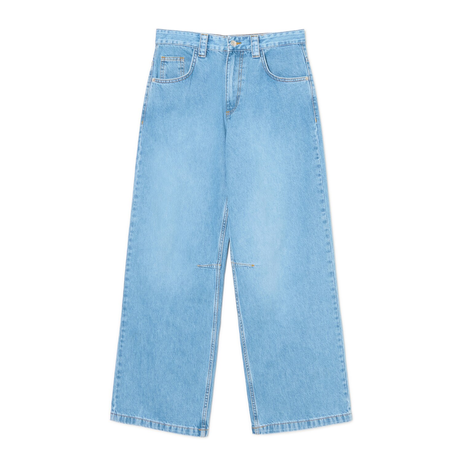 Cropp - Niebieskie jeansy baggy - niebieski