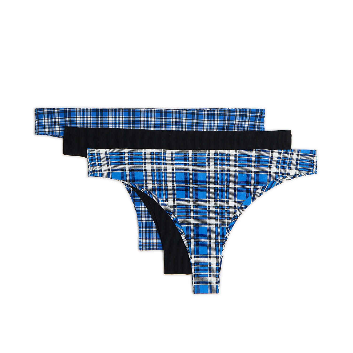 Cropp - 3 pack prążkowanych majtek - wielobarwny