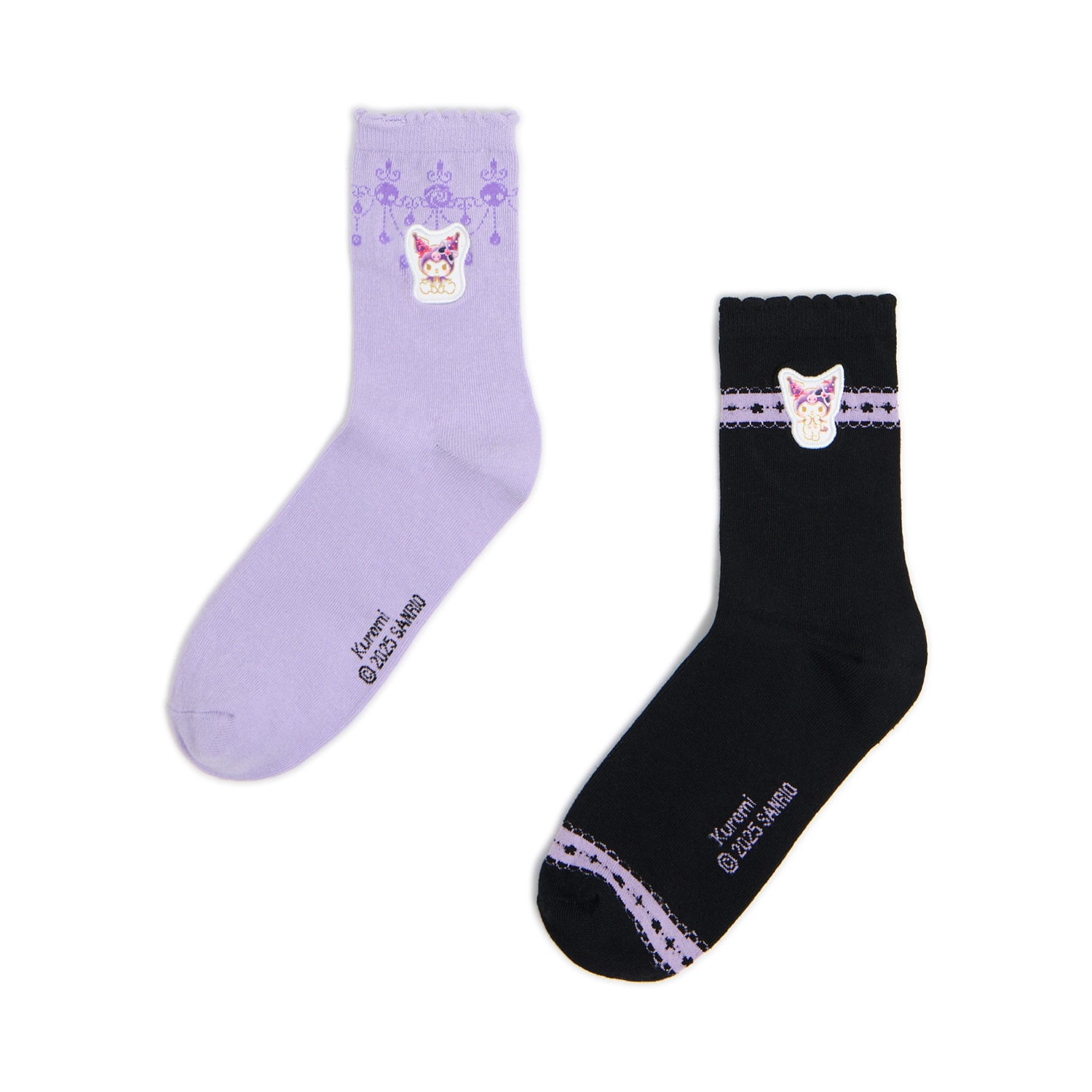 Cropp - Set 2 perechi de ciorapi Kuromi - lavand