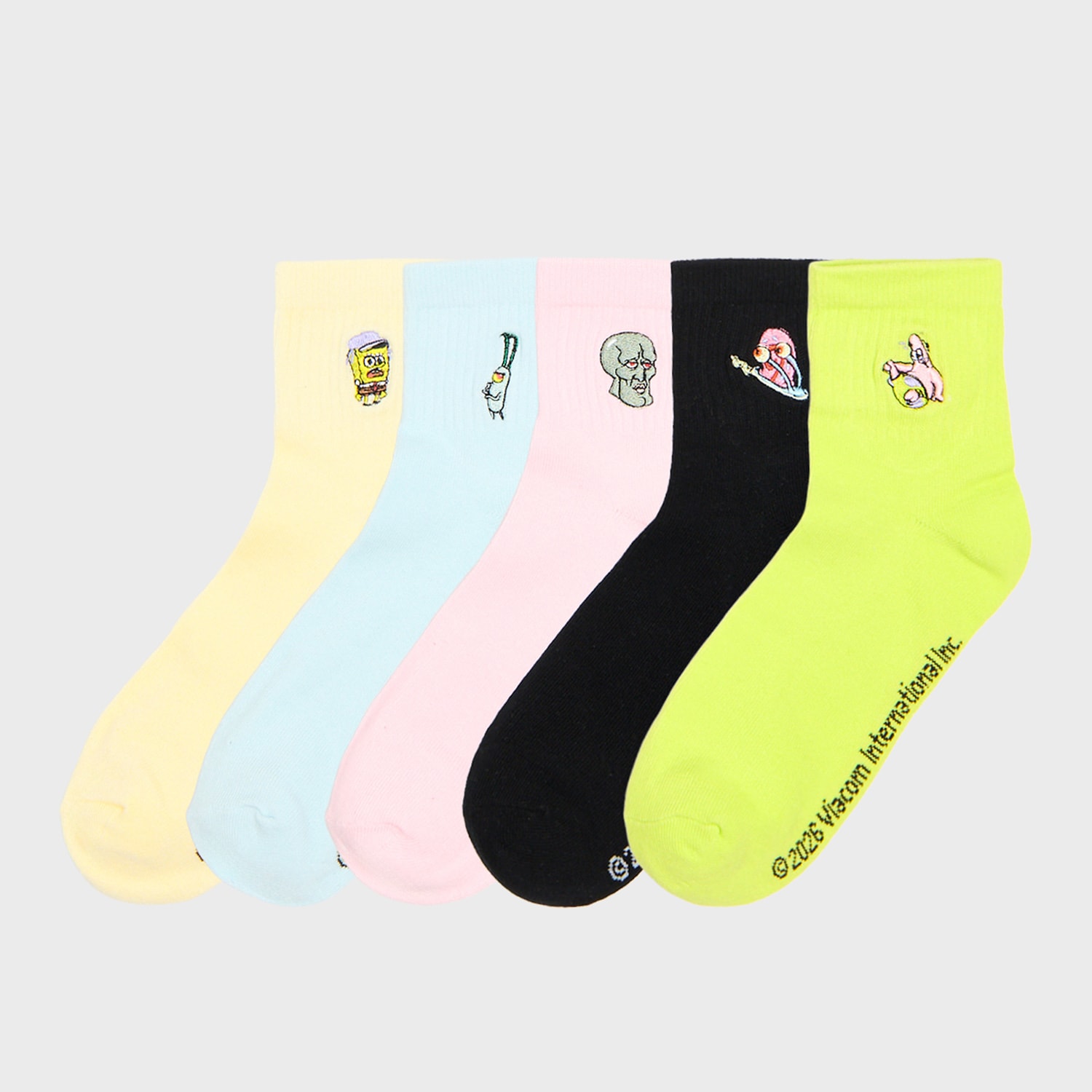 Cropp - Set 5 perechi de ciorapi SpongeBob SquarePants - multicolor