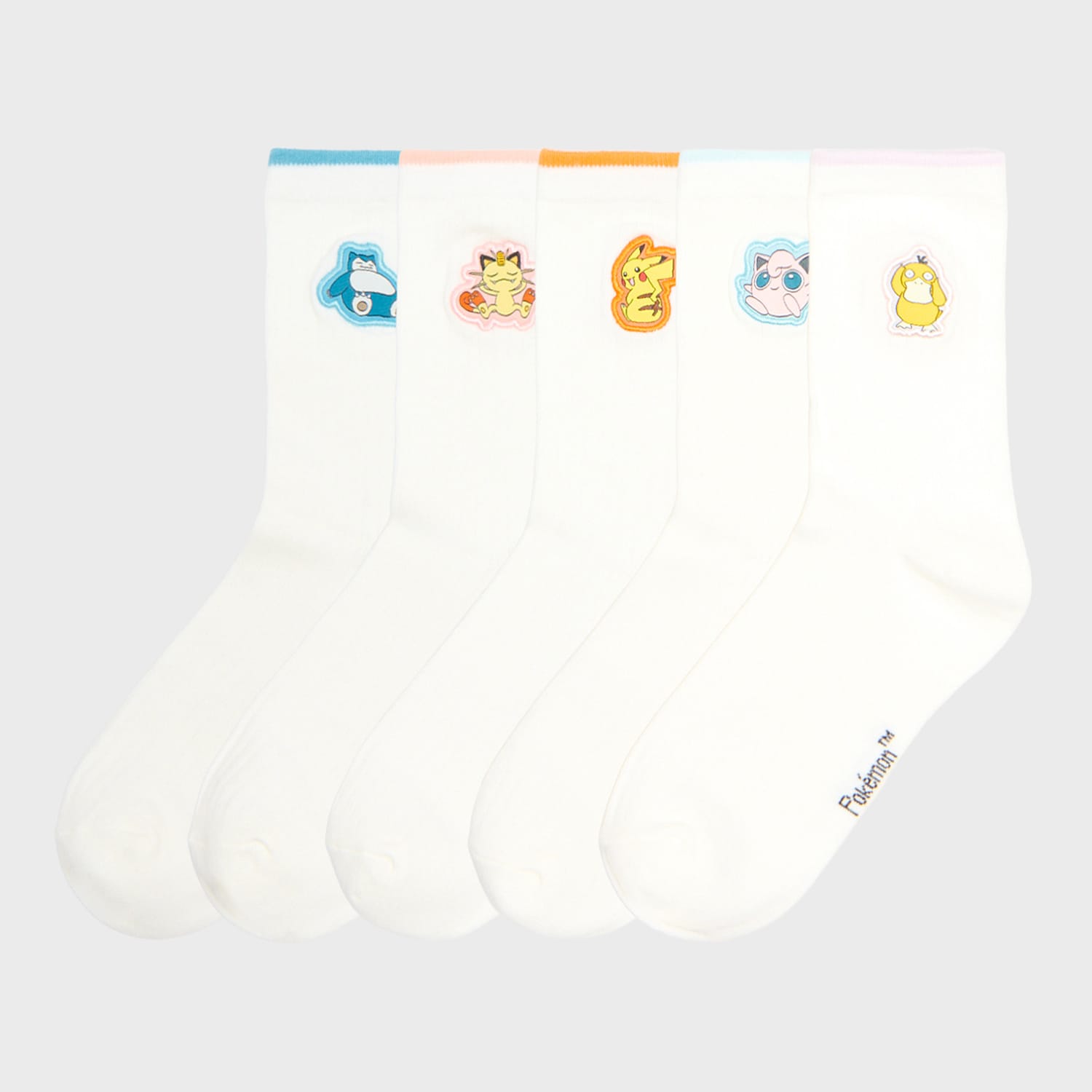 Cropp - Set 5 perechi de ciorapi Pokémon - alb