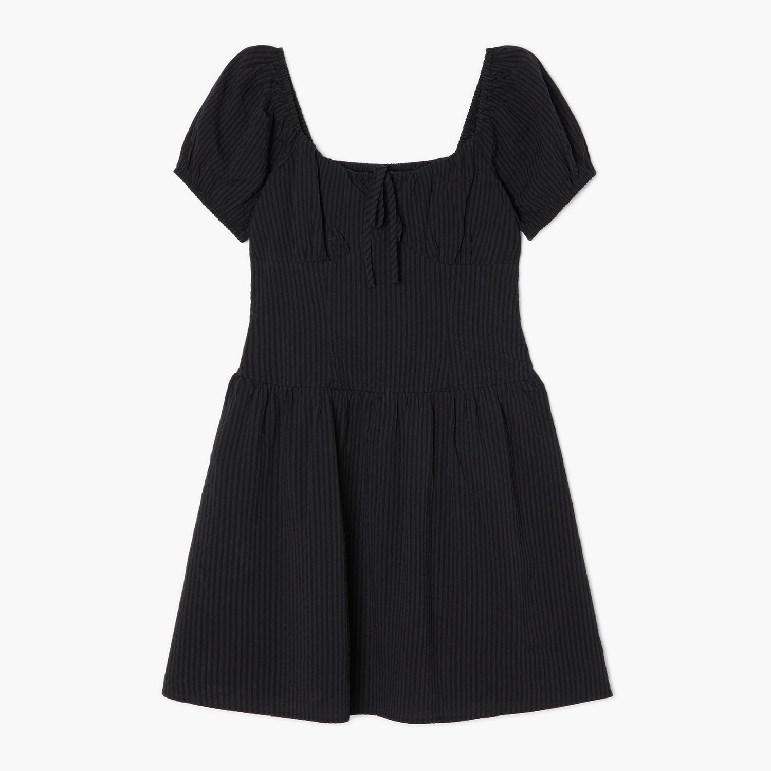 Cropp - Rochie neagră cu mâneci bufante - negru