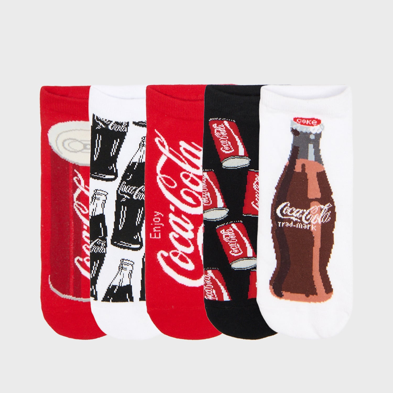 Cropp - Set 5 perechi de ciorapi Coca-Cola - roșu