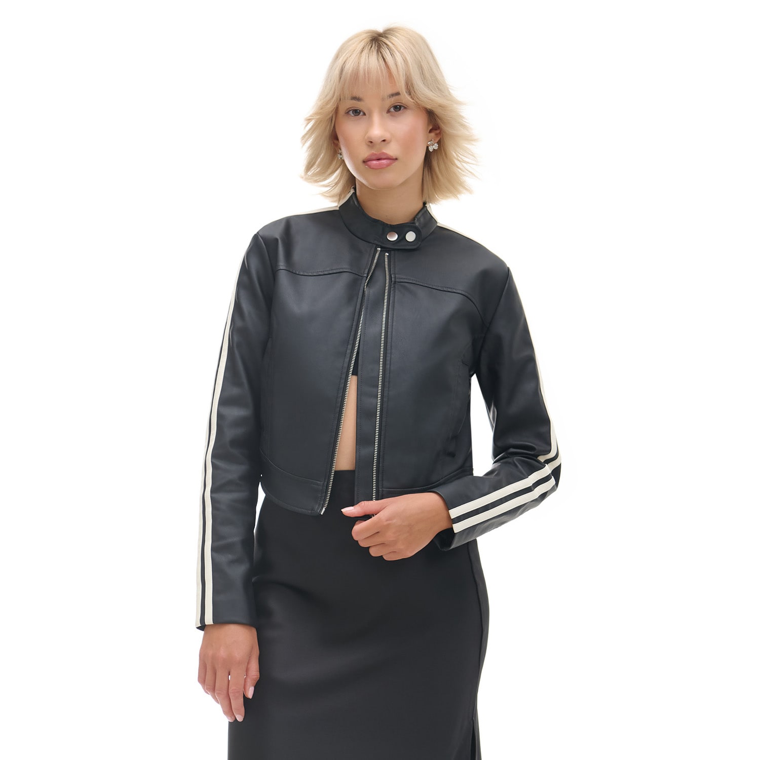 Cropp - Motorkárska bunda - čierna