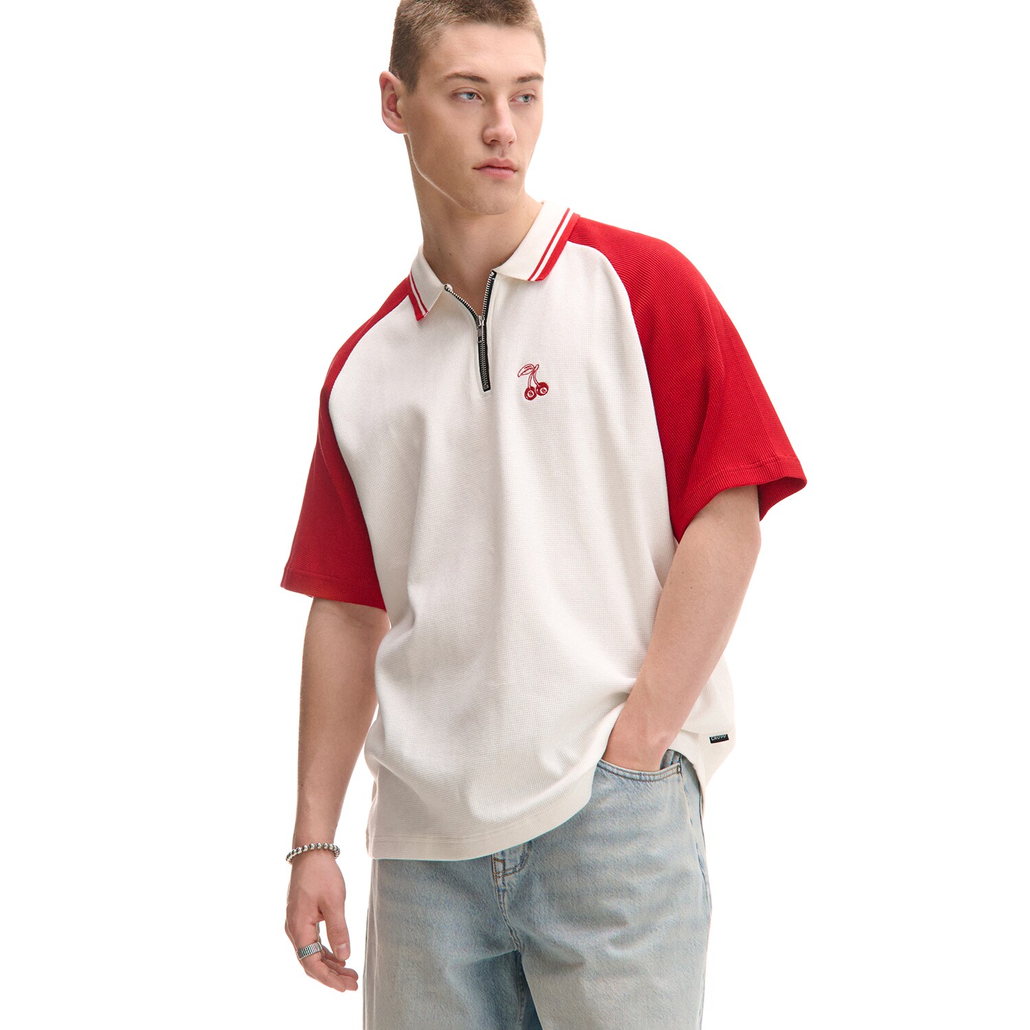 Cropp - Tričko polo - krémová