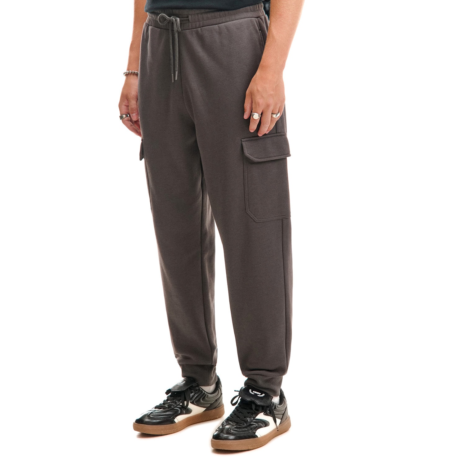 Cropp - Jogger tepláky - mahagónová