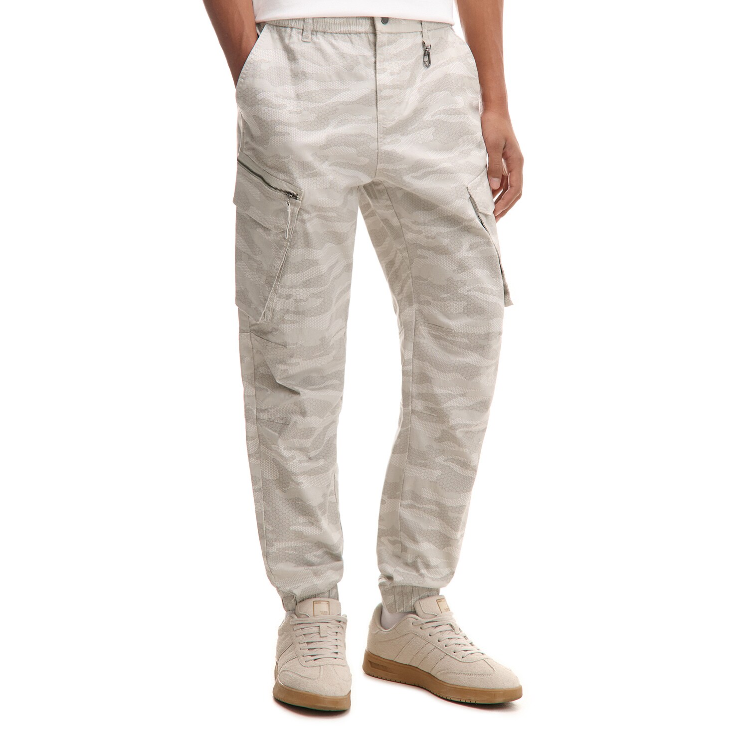 Cropp - Joggery s cargo vreckami - svetlošedá