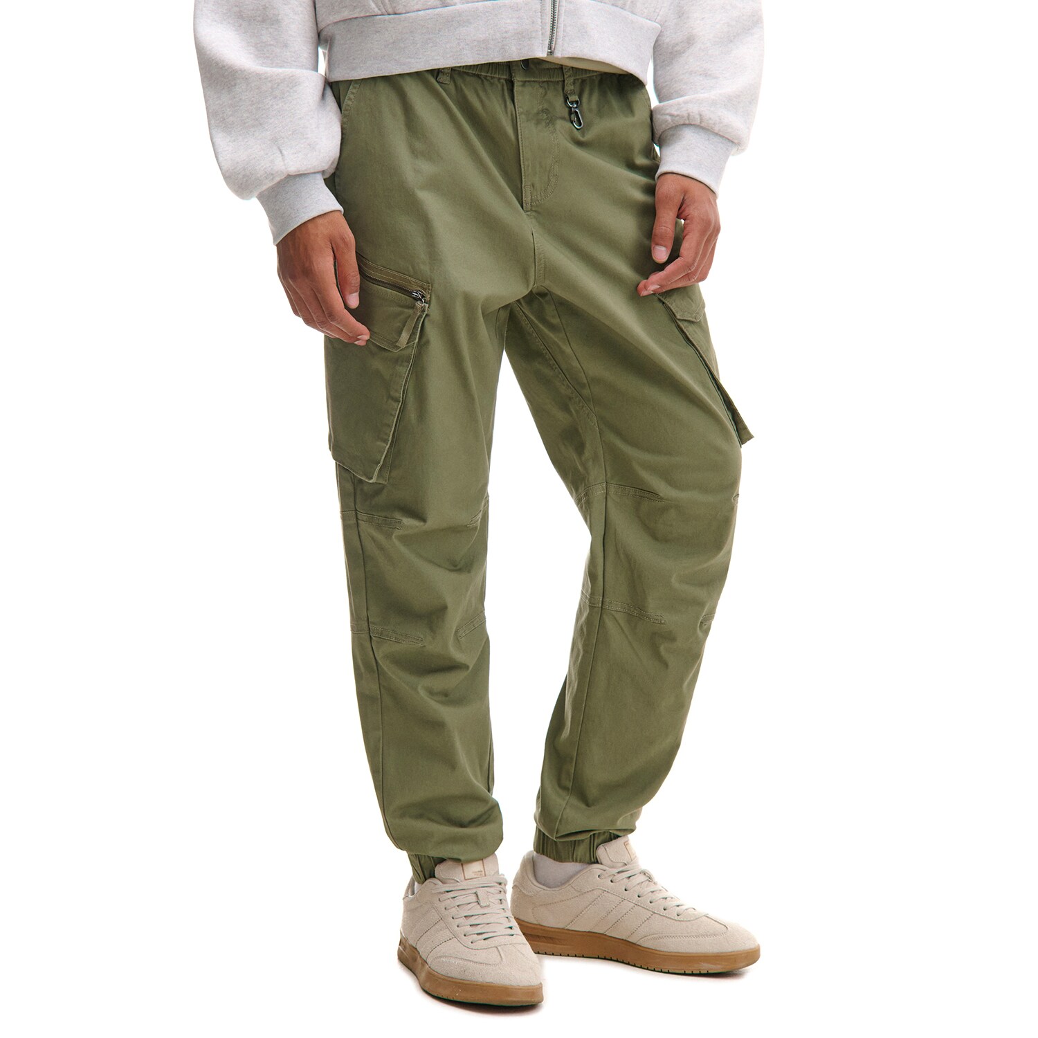 Cropp - Joggery s cargo vreckami - olivová
