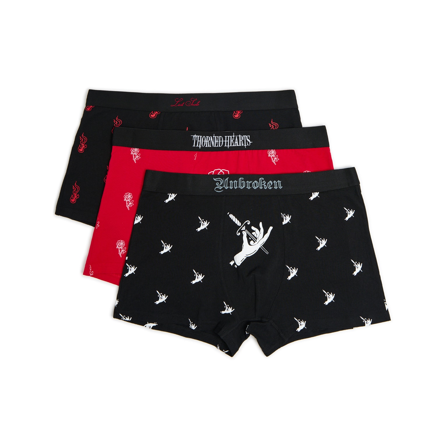 Cropp - Súprava 3 boxeriek - červená