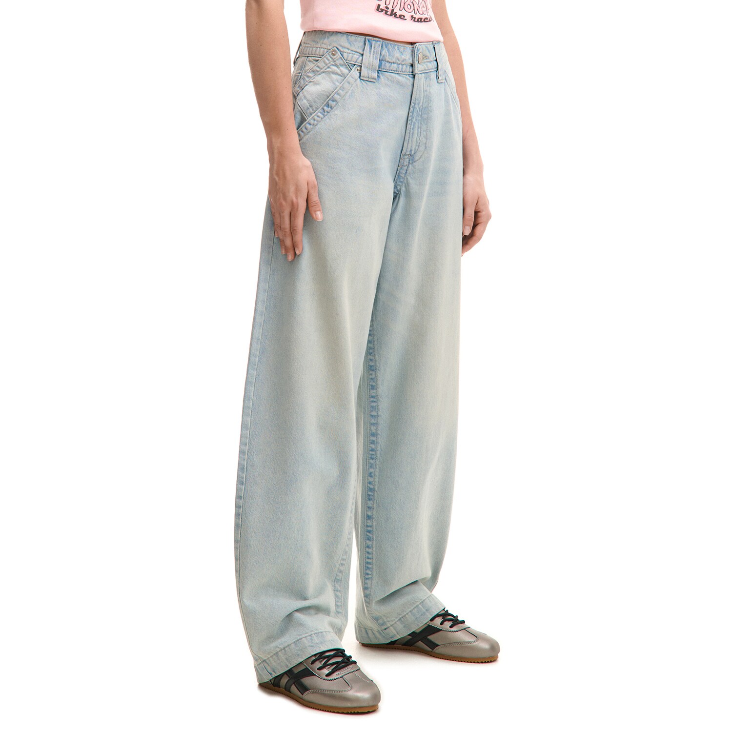 Cropp - Džínsy baggy - modrá
