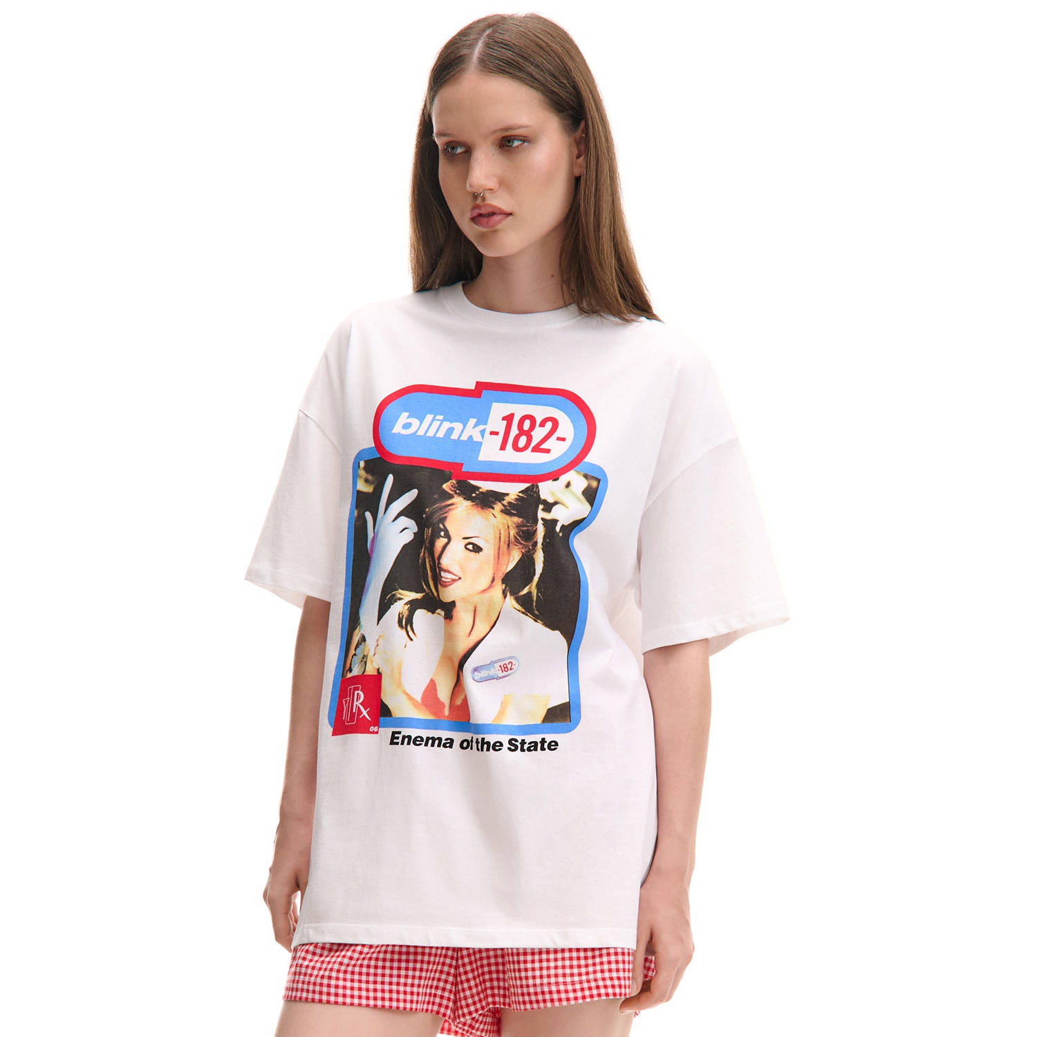 Cropp - Biela tričko s potlačou Blink-182 - biela